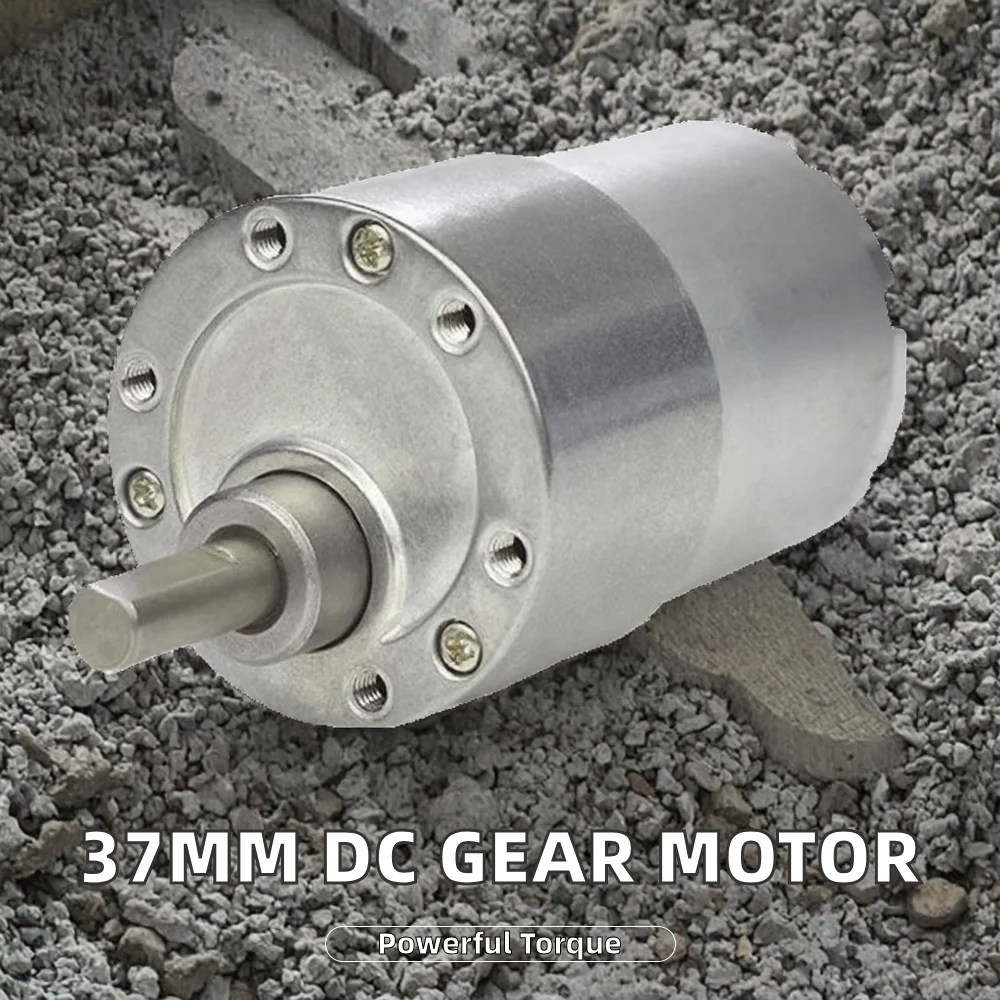 10 peças motor elétrico de caixa de engrenagens de alto torque 25kg 37mm JGB37-520 12v 24v novo motor de engrenagem com 7rpm a 960rpm com comutação de escova