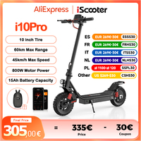 iScooter i10Pro 10 inch Electric Scooter 800W 15Ah Scooters 45km/h Electric Kick Scooter 60KM Range Powerful Scooters with APP