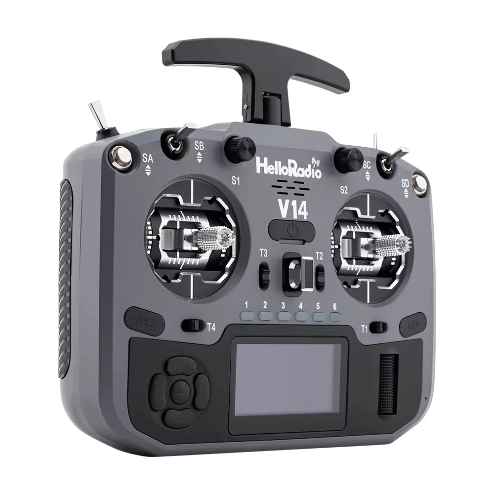 HelloRadio V14 MAX FPV Transmitter EDGETX Open Source 2.4GHz ELRS Remote Controller CNC Metal Joystick