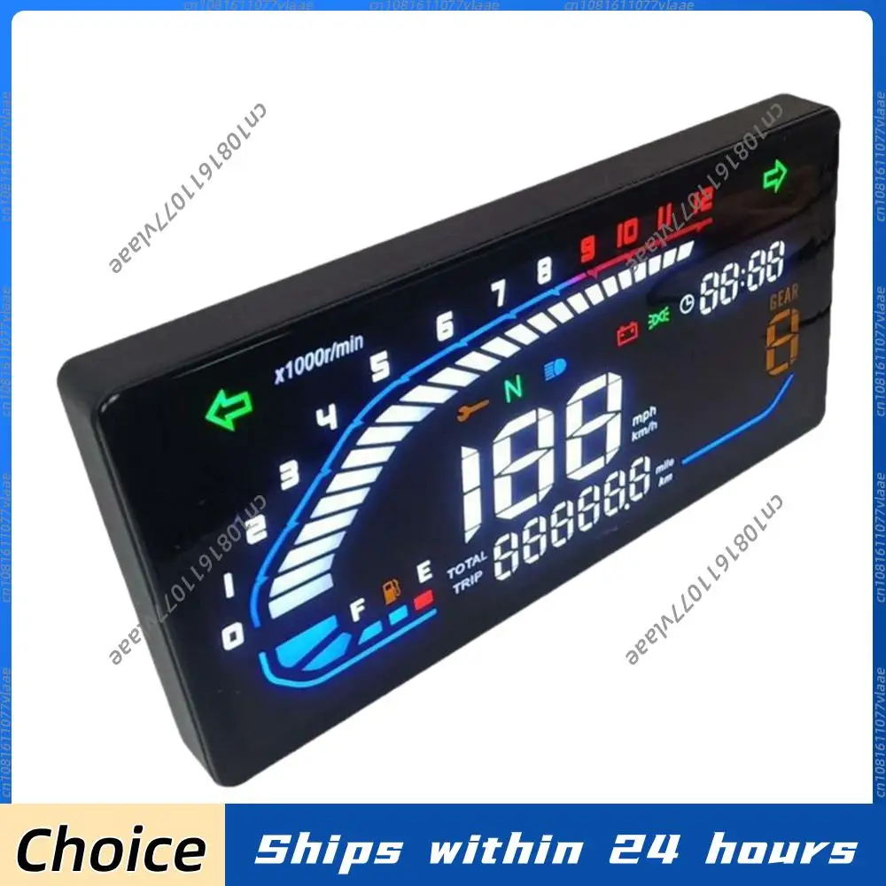 

Motorcycle Digital Speedometer Motobike Dashboard Tachometer Odometer with Multi-Function Indicator Light Motorcycle Accessories