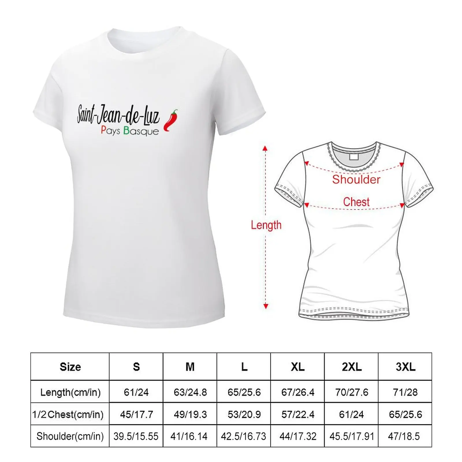 Saint-Jean-de-Luz, heritage of the Basque Country T-shirt lady clothes korean fashion Womens clothing