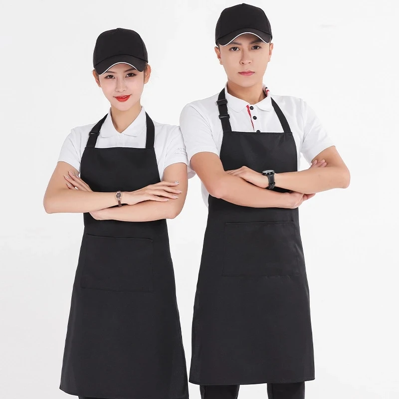 Strap Solid Color Apron Halter Neck Apron Advertising Overalls