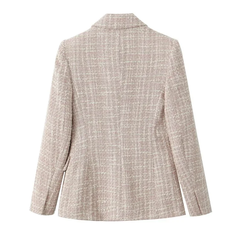GELITAYIN Urban Coats Blazers Female Elegant And Pretty Women's Coats Women's Autumn Coat England Style Plaid Tailored Coat