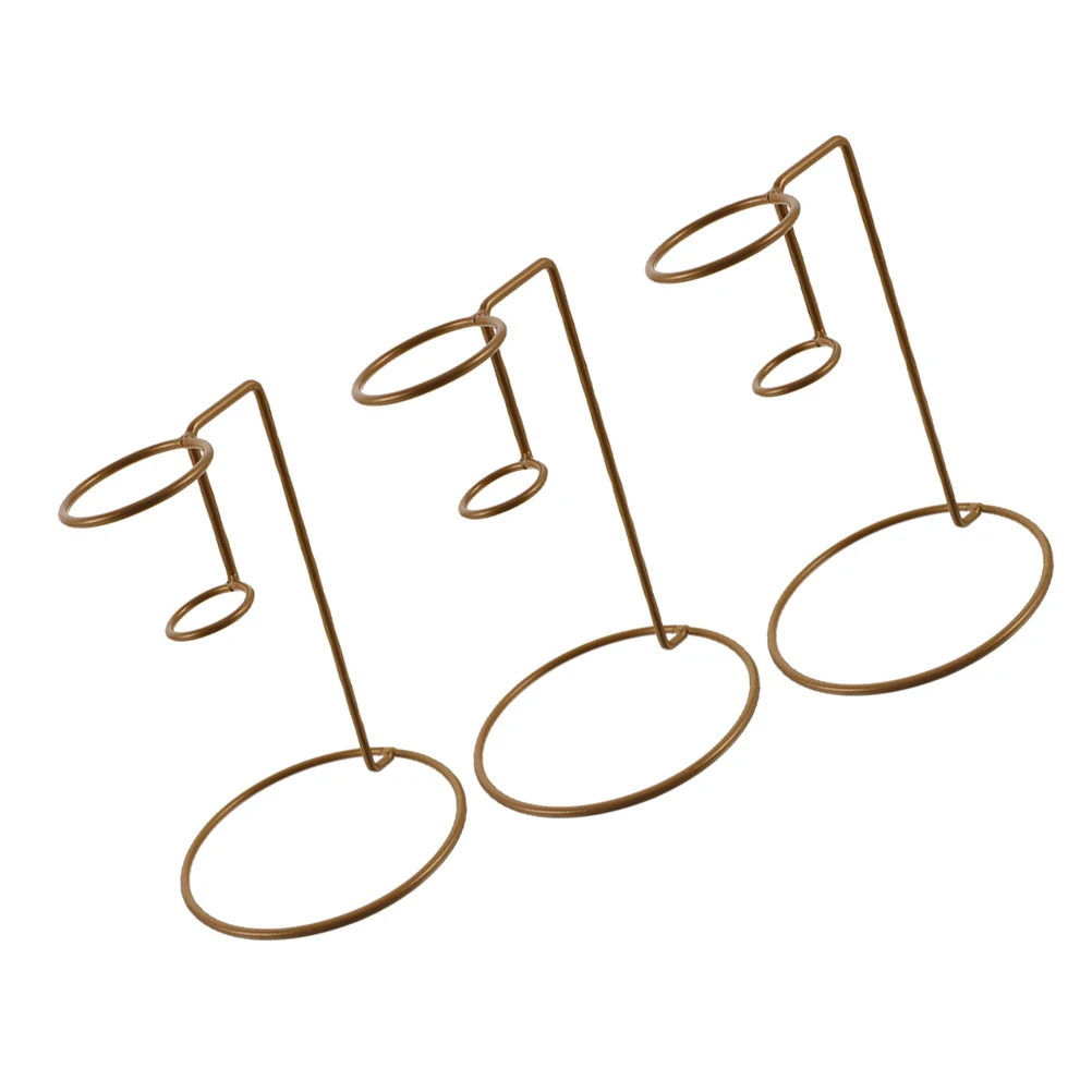 

3 Pcs Ice Cream Stand Cone Holder Desktop Bracket Display Egg Iron Cones Holders
