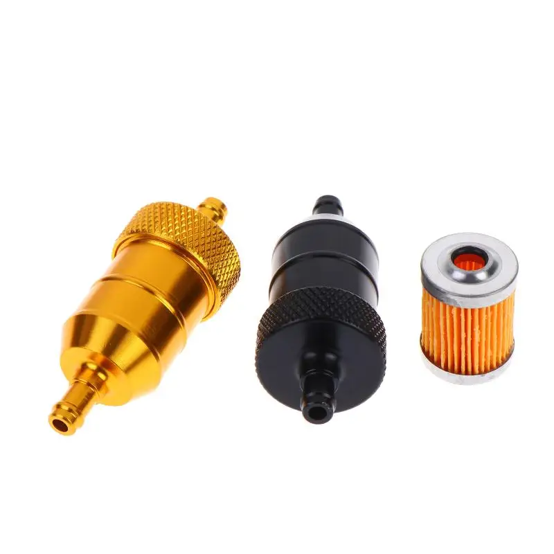 Universal CNC Aluminium 8mm Petrol Gas Fuel Filter Hose Element For Motorcycle Pit Dirt Bike ATV Quad Buggy Oil Gas Fuel Filter