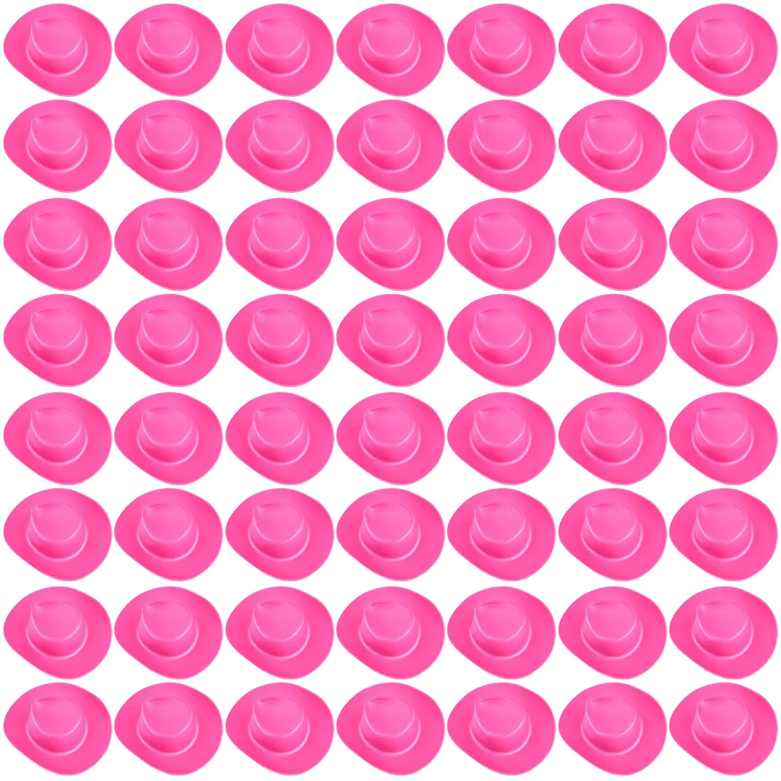 12/24/48pcs Plastic Mini Western Cowboy Cowgirl Hat Miniature Cute Doll Hat Party Dress Hat for Dollhouse Decoration