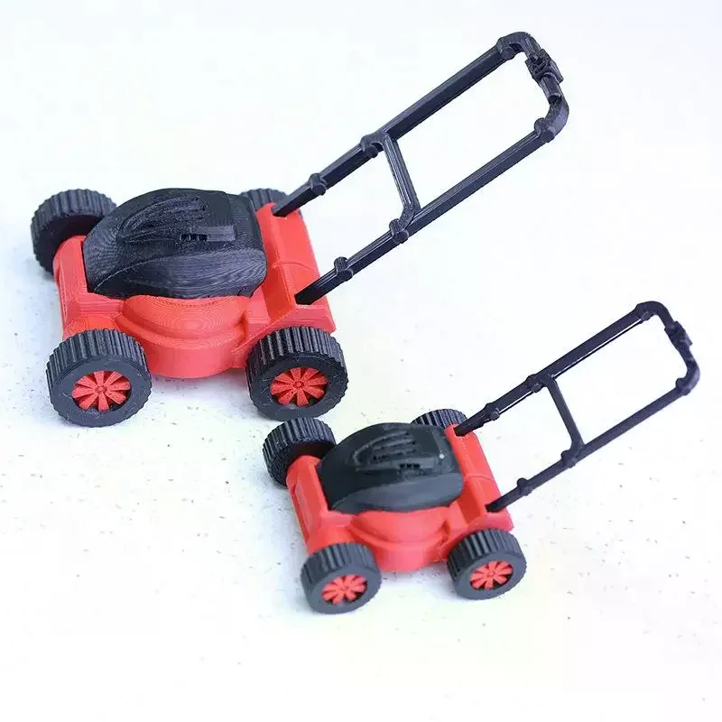 1 Piece Miniature Furniture Accessories 1:12 1:18 Dollhouse Lawn Mower Model Simulation Children's Garden Mower Toy Repair Tool