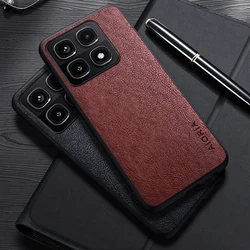Case For Xiaomi 14T Pro Simple Design Luxury Leather Business Cover For Xiaomi 14 Ultra Case