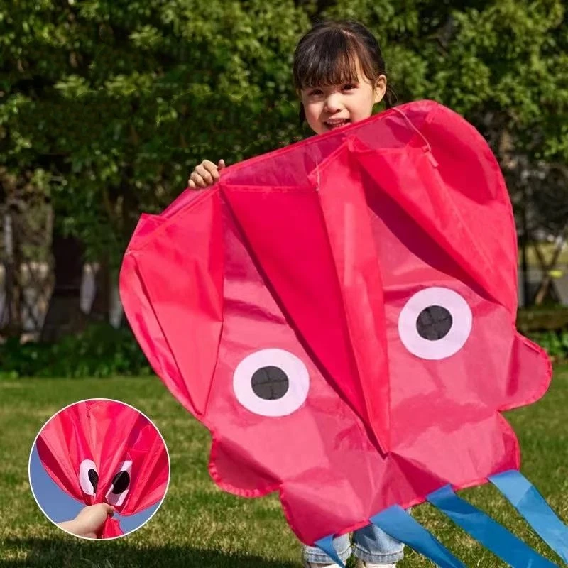 Aquilone per polpo per bambini aquilone gonfiabile da gioco all'aperto con linea di corde aquilone aquila aquilone uccello aquilone design per intrattenimento per bambini