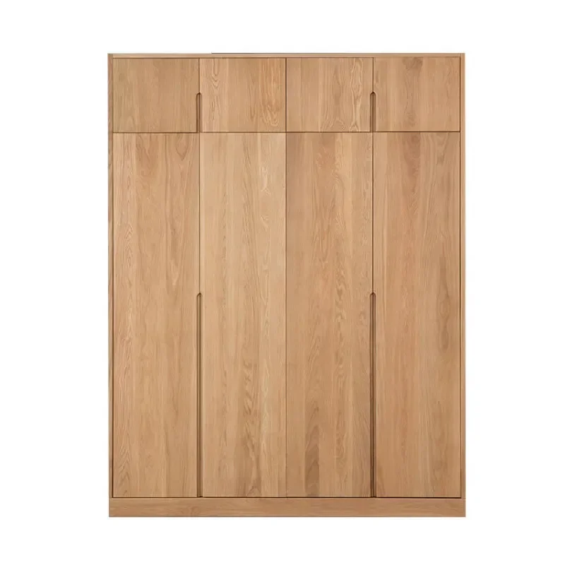 

Шкаф из массива черного ореха, скандинавский минималистичный стиль, двери из белого дуба.