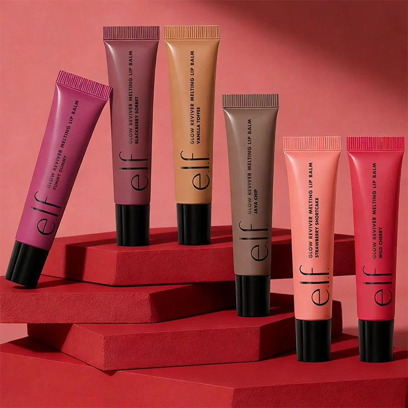 Hot Sale New Elf Bubblegum-Cherry Mango-Watermelon Lasting Moisturizer Lip Gloss Lip Balm & 8 Colors Cream Blush Brand Cosmetics