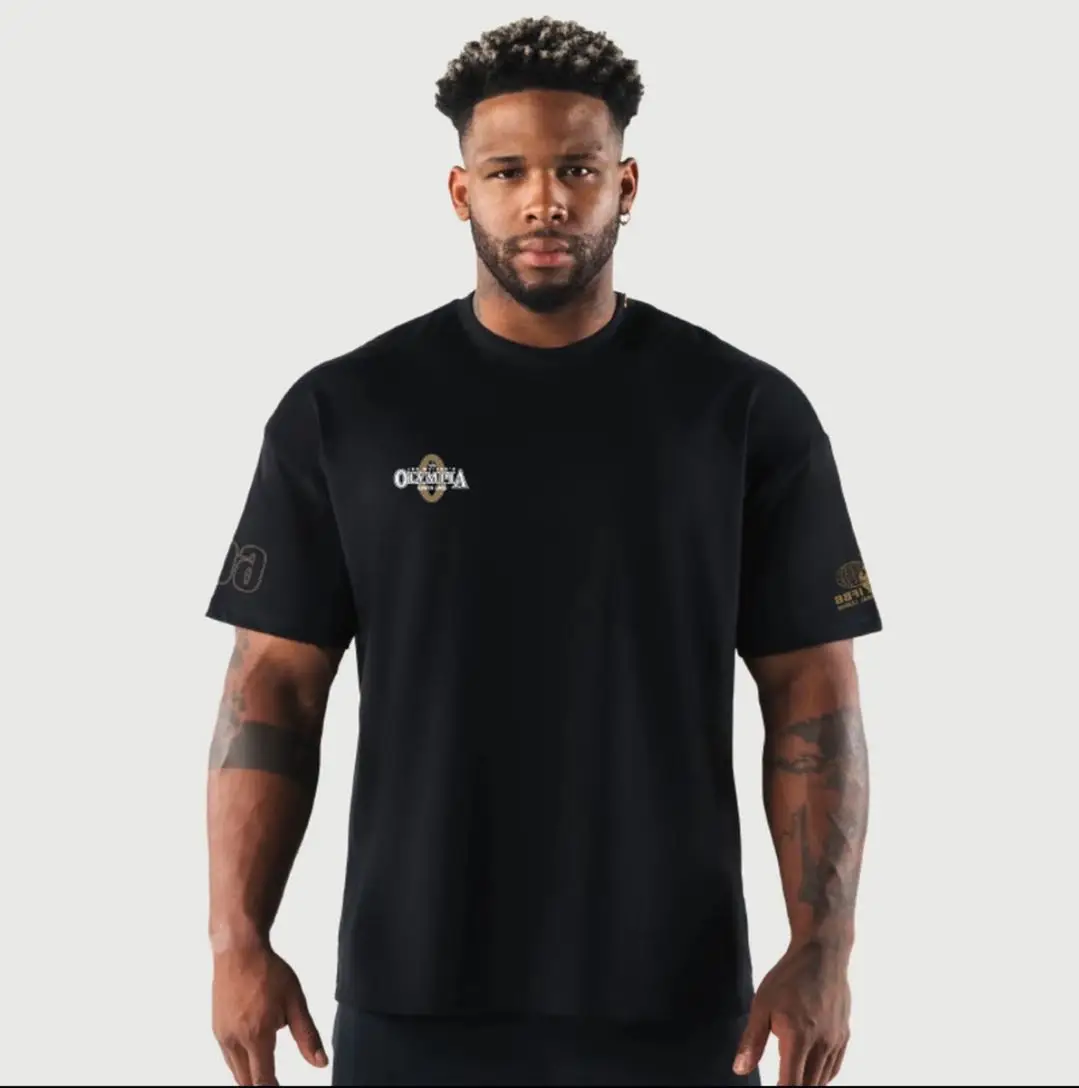 OLYMPIA gear 60th Anniversary latest T-shirt cotton black and gold original men and women physical fitness