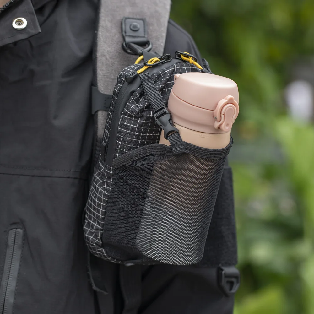 

Waterproof Storage Accory Pouch Travel Gear Outdoor Hiking Water Bottle Holder Crossbody oulder Strap Mountaineering Bag