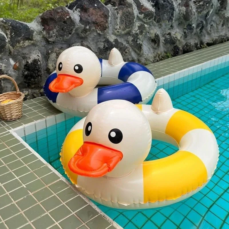 Flotador de Natación para Niños Pequeños con Diseño de Pato, Grueso y Bonito, Anti-Vuelco, Seguro para Principiantes, para Niños de 2 a 3 Años en Adelante