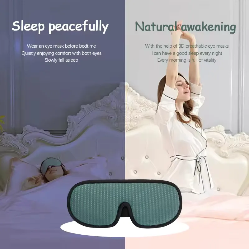 Maschera per gli occhi per il sonno con contorno 3D adatta per i dormienti laterali -100% oscurante, morbida e antistress - Adatta per i viaggi in pisolino, lo yoga