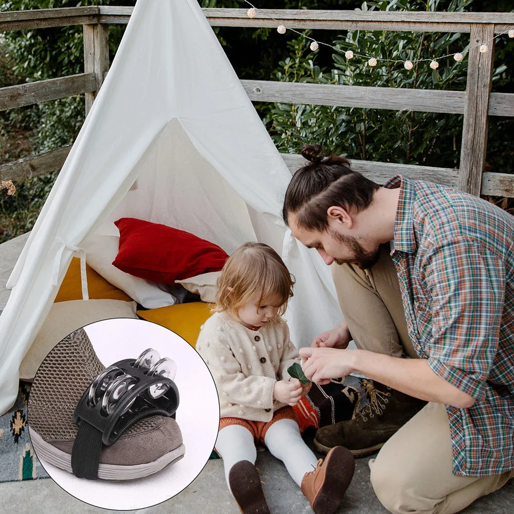 

2Pcs Children Foot Bell Foot Tambourine Music Enlightenment Tool for Toddlers and Kids Tambourines Musical Instrument for Adult