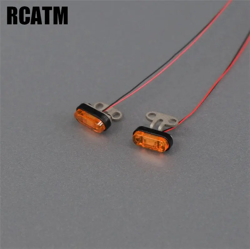 2pcs High Quality LED Hazard Warning Lamp Width Light for 1/14 Tamiya RC Truck Trailer Scania R620 R470 770s MAN Actros Volvo