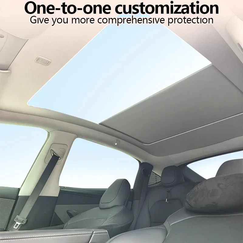 

Voice/Button Dual Mode Electric Sunshade for Tesla Model Y Juniper 2025/2026 – UV Protection Panoramic Roof, Fully Electric