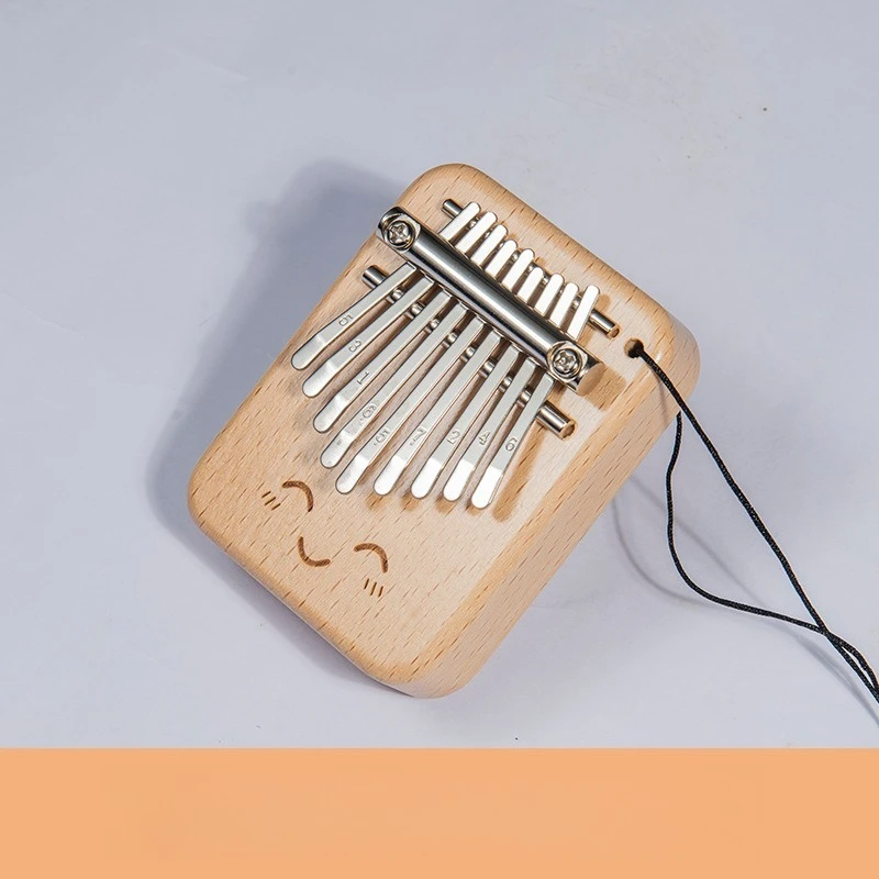 Solid Wood 9-tone Mini Thumb Piano Musical Instrument, Wooden 9-tone Finger Piano, Portable Kalimba, Beginner Instrument - view 4