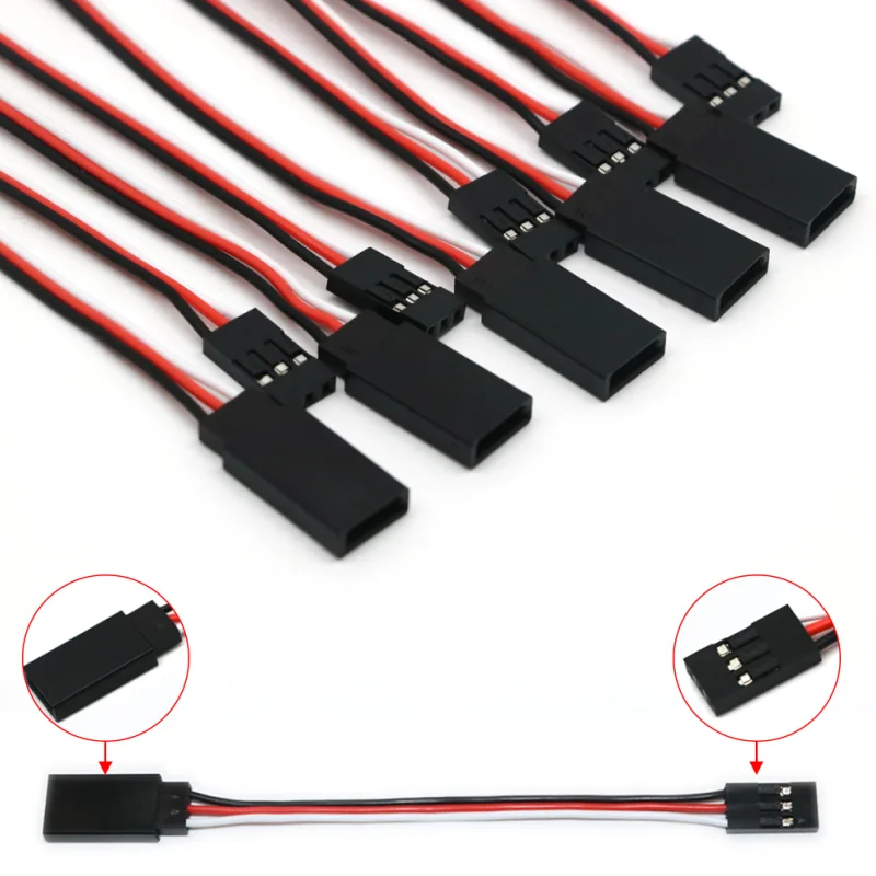 10pcs/Lot 15CM  30CM 50CM Servo Extension Cable Wire Cord RC Connectors for Connection Control Board Remote Lead JR Parts