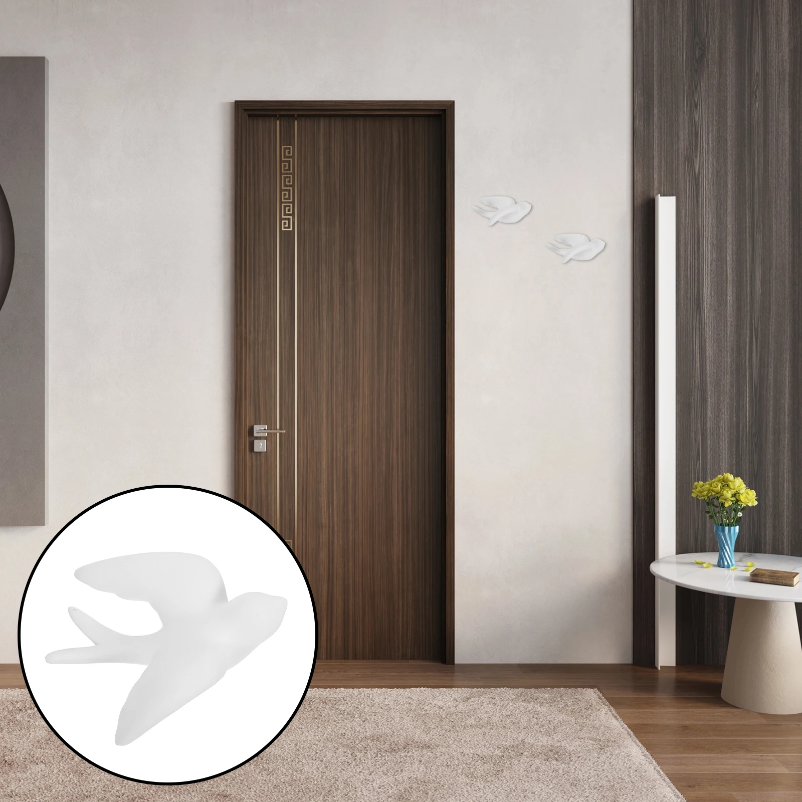 

Wall Decor Sculptures Bird Decoration Ceramic Hanging White Ceramics Birds Figurines