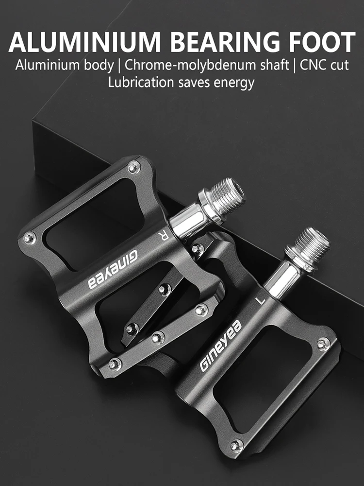 AliExpress GIneyea Ultralight Bicycle Pedals DU Sealed Bearing Cycling Pedal MTB Road Bike Non-slip Widen Flat Pedal Bike Accessories