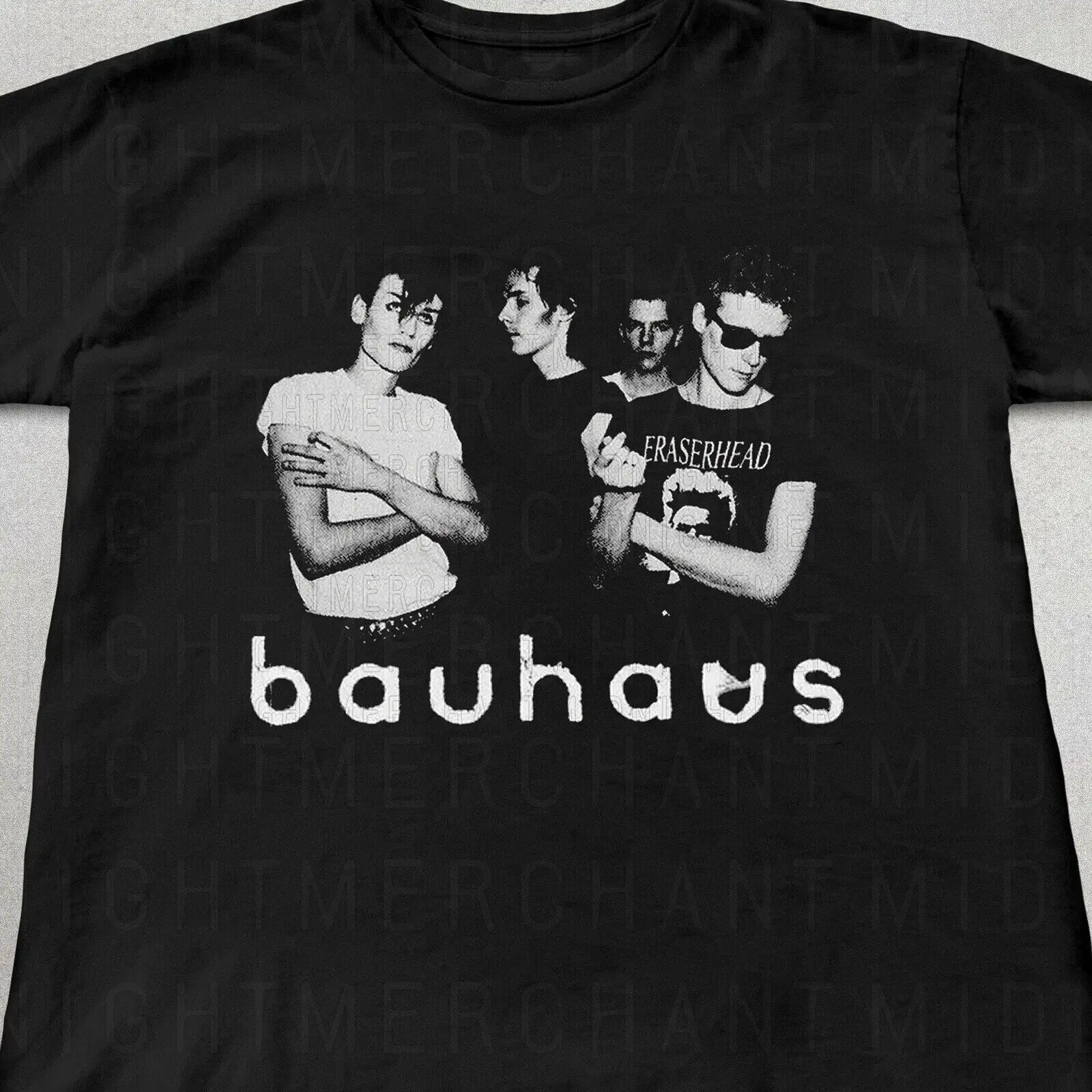 Bauhaus T-shirt, Unisex shirts, 90s band tees, Retro Graphic tees, Goth band tee