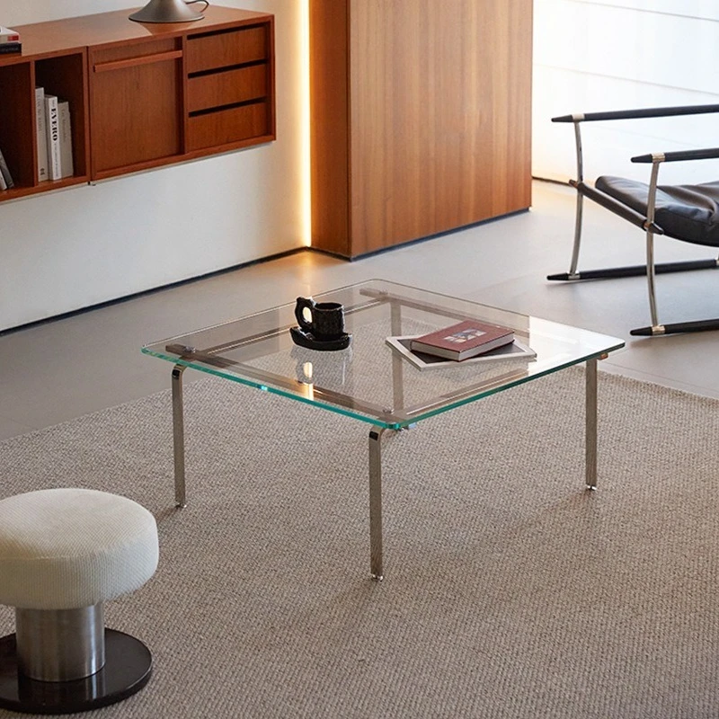 Coffee table glass coffee table medieval solid wood living room sofa side modern classic Bauhaus