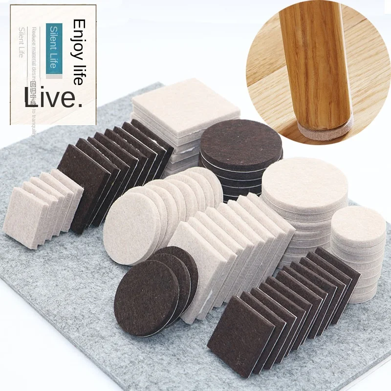 Round Thicker Felt Furniture Pads, Protege para Piso, Superfície Dura, Anti Skid, Scratch Table Leg, Anti-Slip Pad, 20mm, 30mm