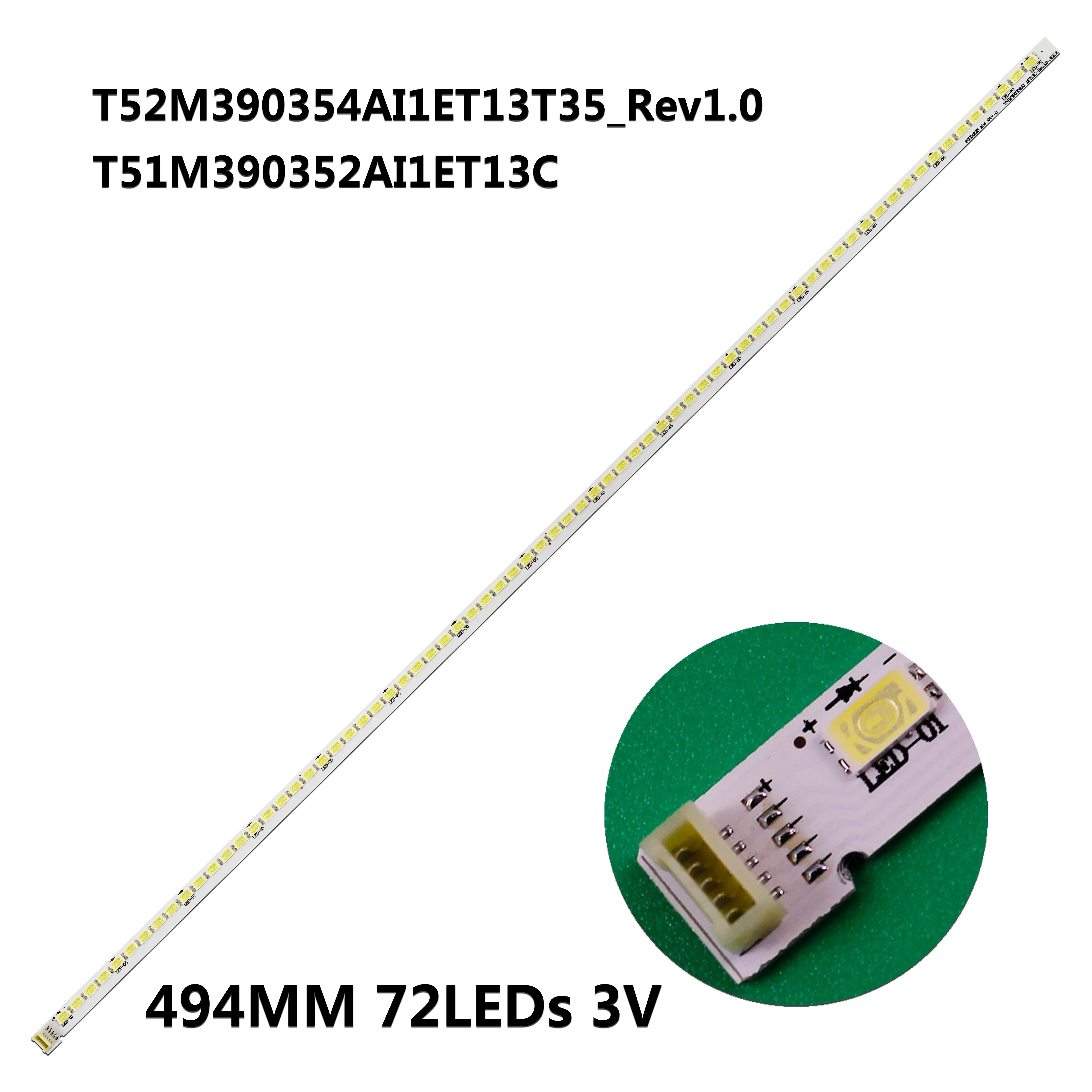 

Лента светодиодной подсветки 72 светодиода для телевизора 39 дюймов L39F2560 LE39D8800 L39F2550E L39F1570B L39F2590E L39F1510B T52M390354AI1ET13T35_Rev1.0