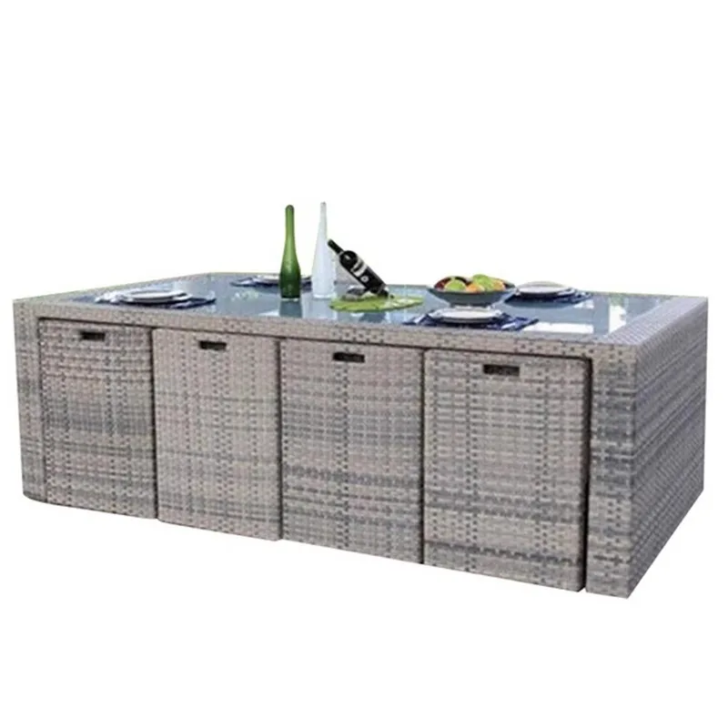 

Outdoor terrace rattan table and chairs, villa courtyard balcony leisure rattan table and chair combination