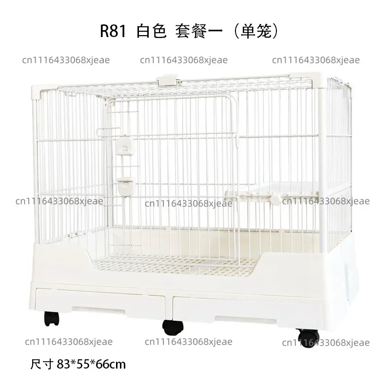 Deluxe Rabbit Cage Drawer Rabbit Guinea Pigs Anti-Spray Urine Cage R81 Household Easy to Clean