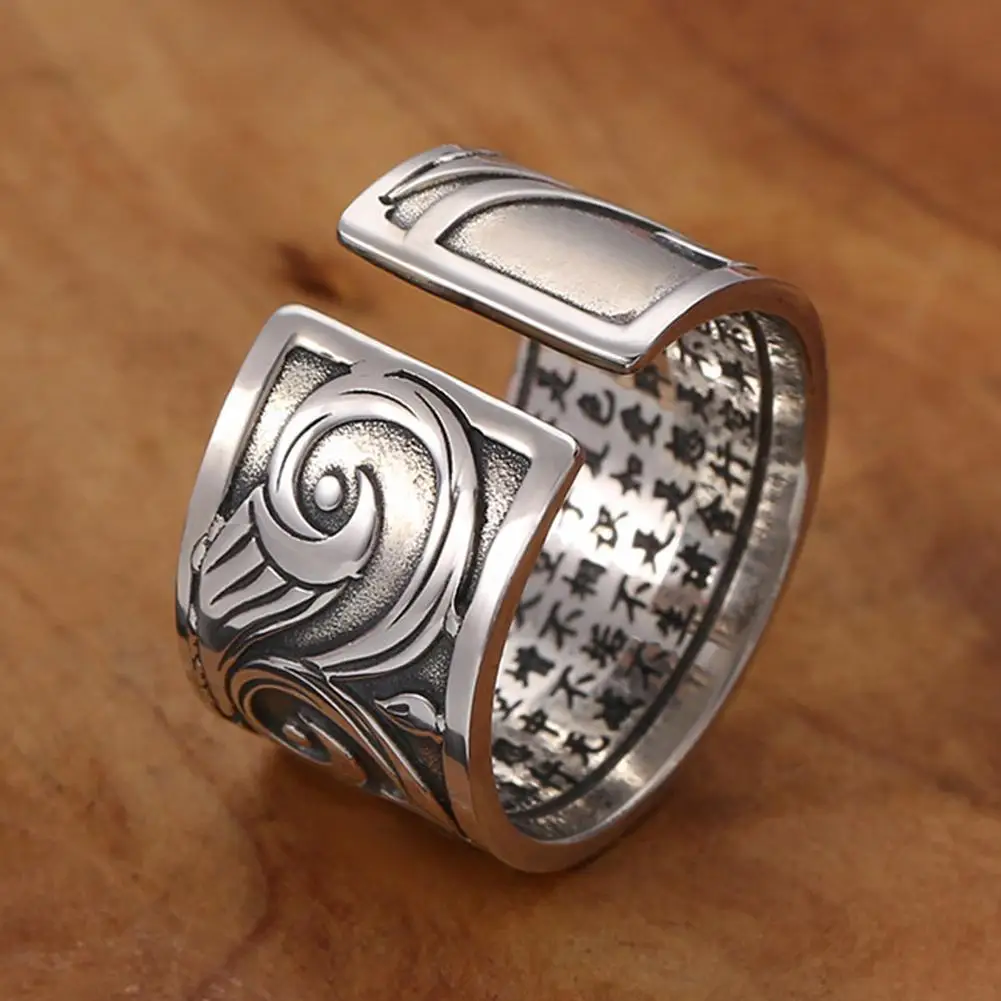 Original Design Koi Fish Pattern Opening Ring Fashion Minority Charm Men and Women Wear Decoration Good Luck Rings Buddha Rings