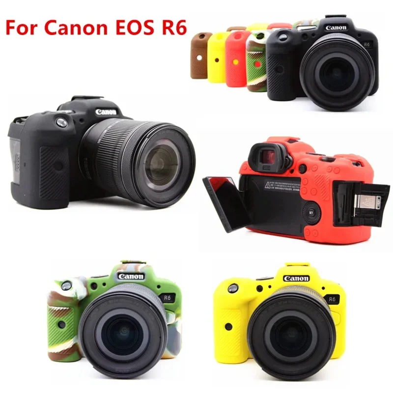 DSLR camera bag For Canon EOS R100 R8 R7 R6 r6ii R5 R10 R50 R RP 70D 80D 2000D T7 soft silicone skin case protective body cover