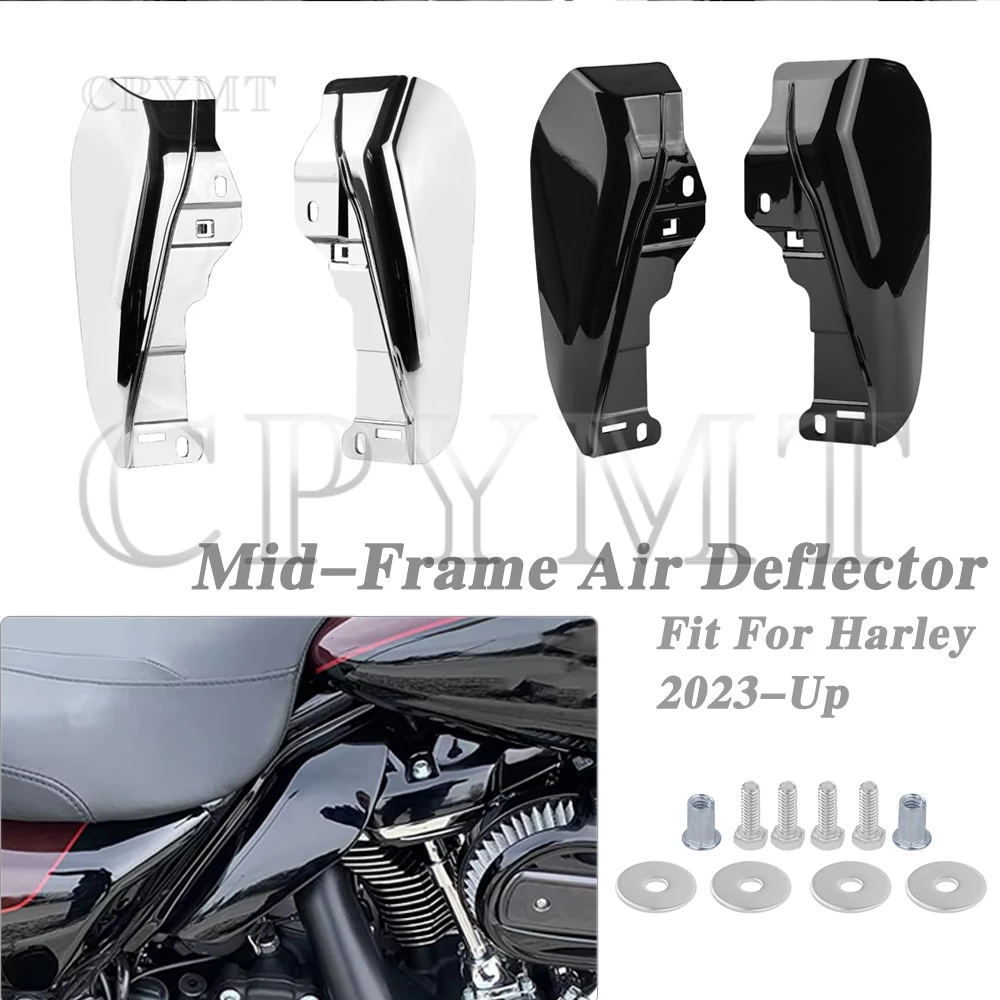 

Motorcycle Mid-Frame Heat Shield Air Deflector Trim Fit For Harley Touring Street Electra Glide CVO Road FLHR FLHX 2023-Up