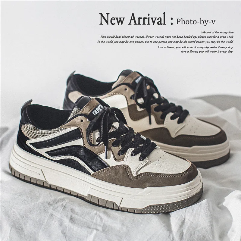 Casual board shoes fashion shoes 2024 new style high white shoes boys spring Korean version of all-purpose sports platform