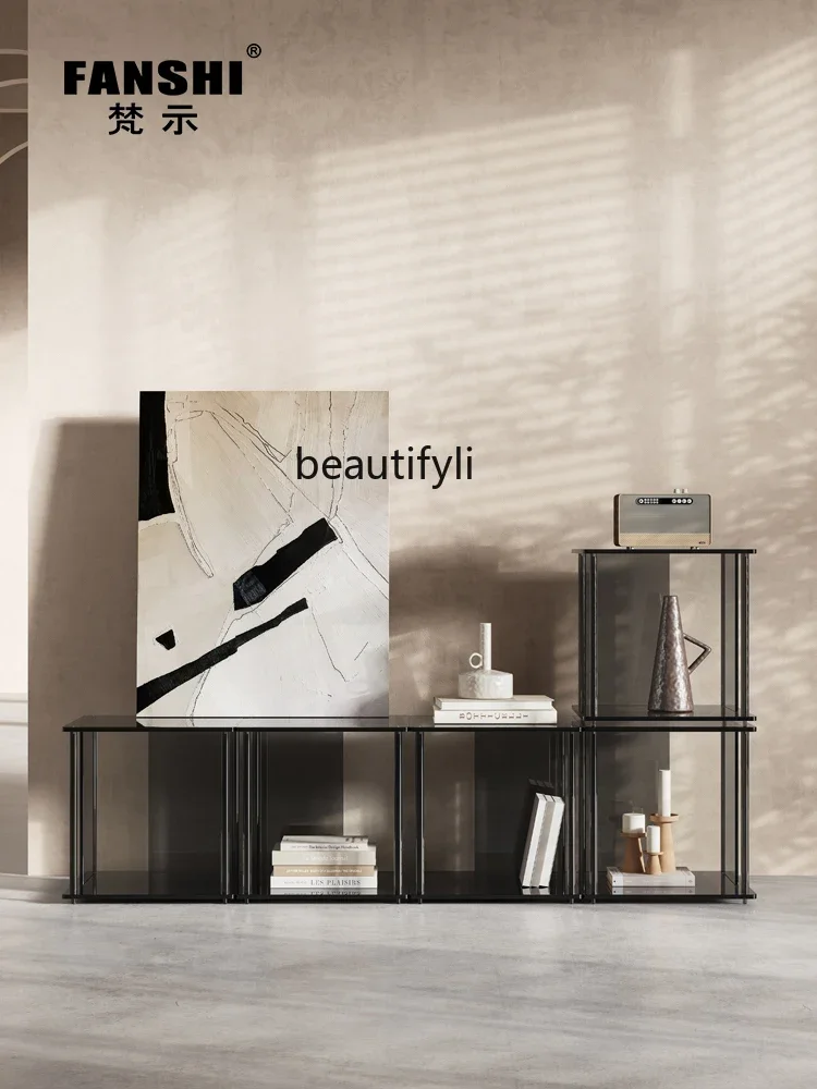 A15 Acrylic Simple Floor Storage Rack Household Combination Storage Rack Living Room Multi-Layer Bookshelf Creative Detachable S