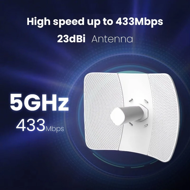O8 Outdoor Wireless AP 5GHz 23dBi 11ac CPE Passive PoE Supported Up To 20km Transmission Distance