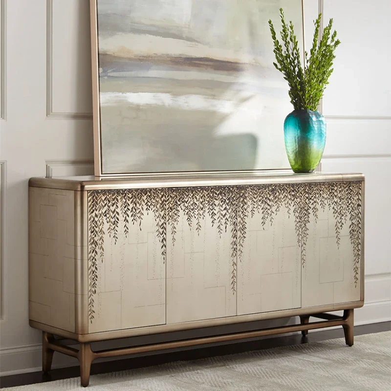 

Simple Retro Painted Distressed Dining Room Sideboard Cabinet Sideboard
