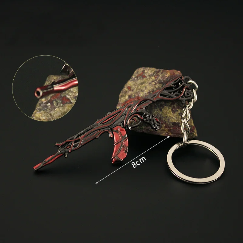 Valorant المشاجرة Reaver سلاح نموذج المفاتيح للرجال ، الانتقام Gaia ، المخرب حلقة رئيسية الجلد ، والمراوح ، ديكور حقيبة السيارة ، هدية المجوهرات ، 8 سنتيمتر