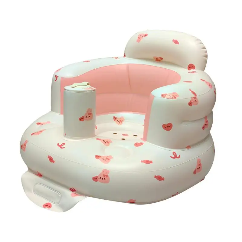 

Inflatable Kids Seat Inflatable Sofa Children Puff Portable PVC Bath Chairs Built In Air Pump Sitting Support Up Kids Seat