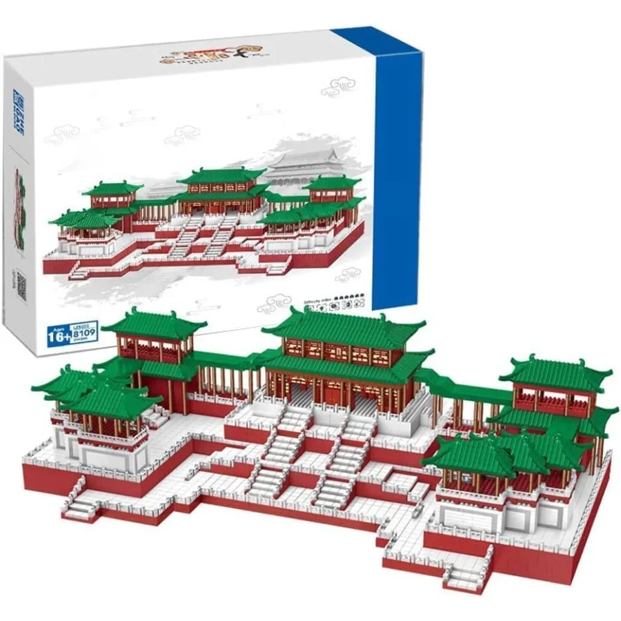 

Chinese Architecture Micro Building Blocks Set with 8109 Pieces for Modeling Daming Palace Detailed World Famous Architecture C
