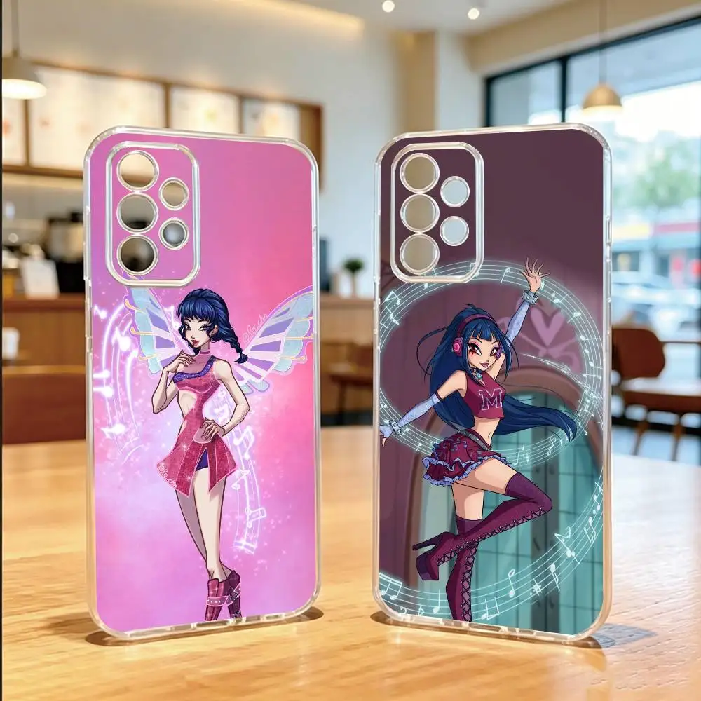 Чехол для телефона W-Winx Clubs, прозрачный, силиконовый, мягкий, для Samsung S25, S24, S21, S22, S23, S30, Ultra, S20, Plus, Fe