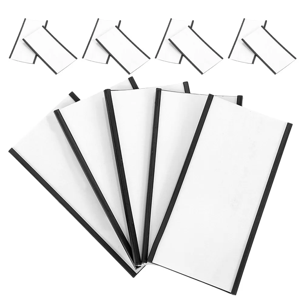 20Pcs Magnetic Label Holder Reusable Paper Insert Smooth Writing Surface for Warehouse Shelves Refrigerator Doors Toolboxes