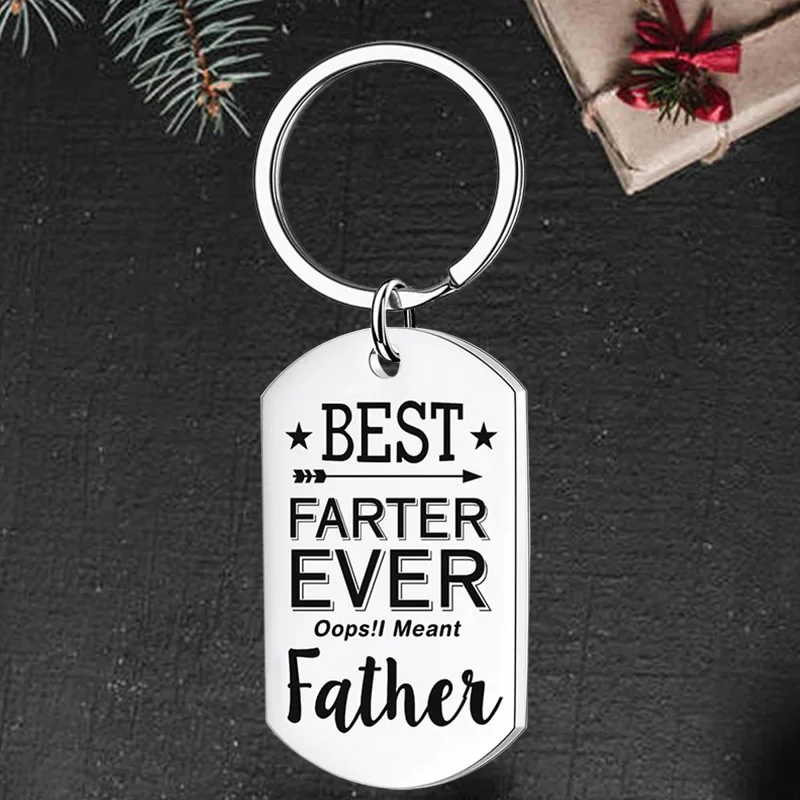 Cute Father's Day Christmas Birthday Gift Keychain pendant Father Dad key chain Best Father Ever