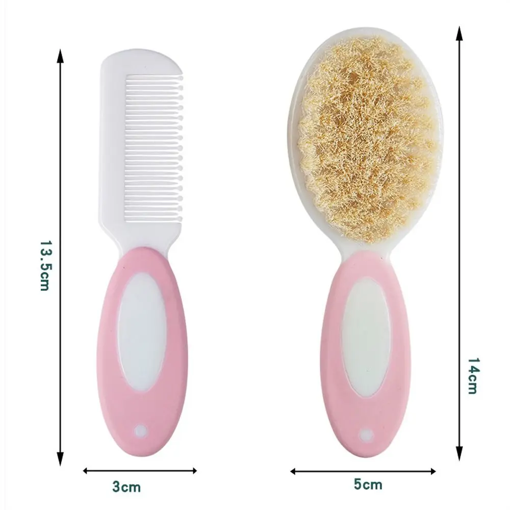 2pcs/set Baby Comb Soft Hair Brush Head Comb Infant Hair Cleaning Brush Massage Brush Baby Bath Brush Baby Care Tool