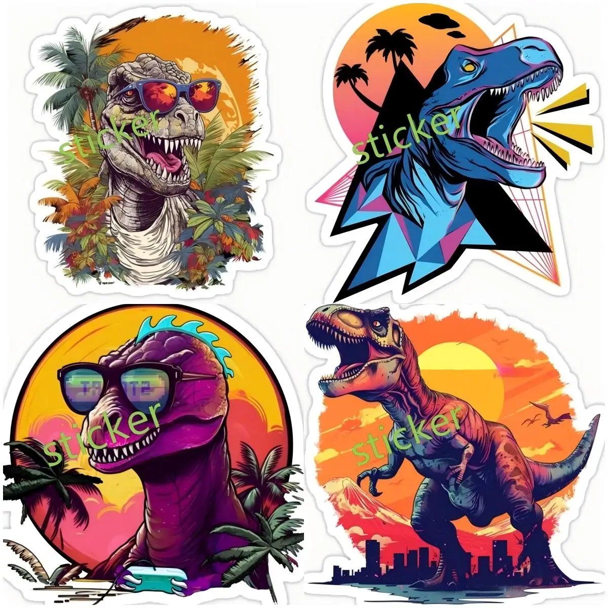 

Dinosaur Cover decorative sticker The Bodacious Period Auto Accessories Waterproof Kids Toy Gift Decals