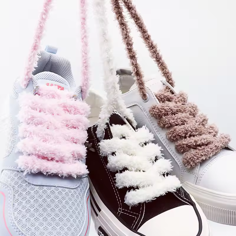 1Pair fashions 1cm wide round plush shoelace Sneakers flat shoes Casual shoelaces 80/100/120/140/160cm Shoelaces for shoes - Image 6