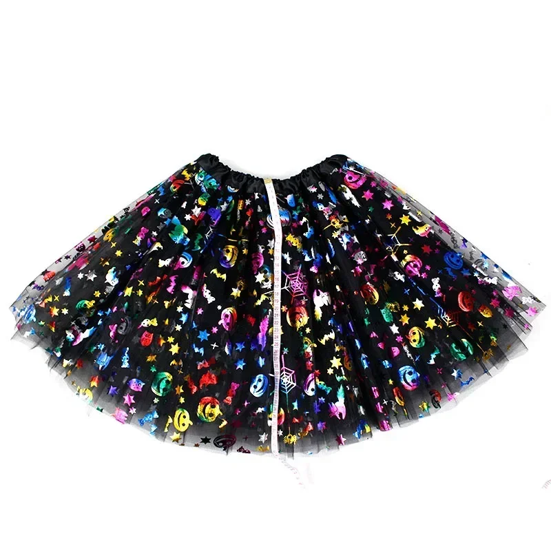 Halloween Girls Tulle Short Tutu Skirt Children Fancy Ballet Dancewear Party Costume Ball Gown Mini Skirt