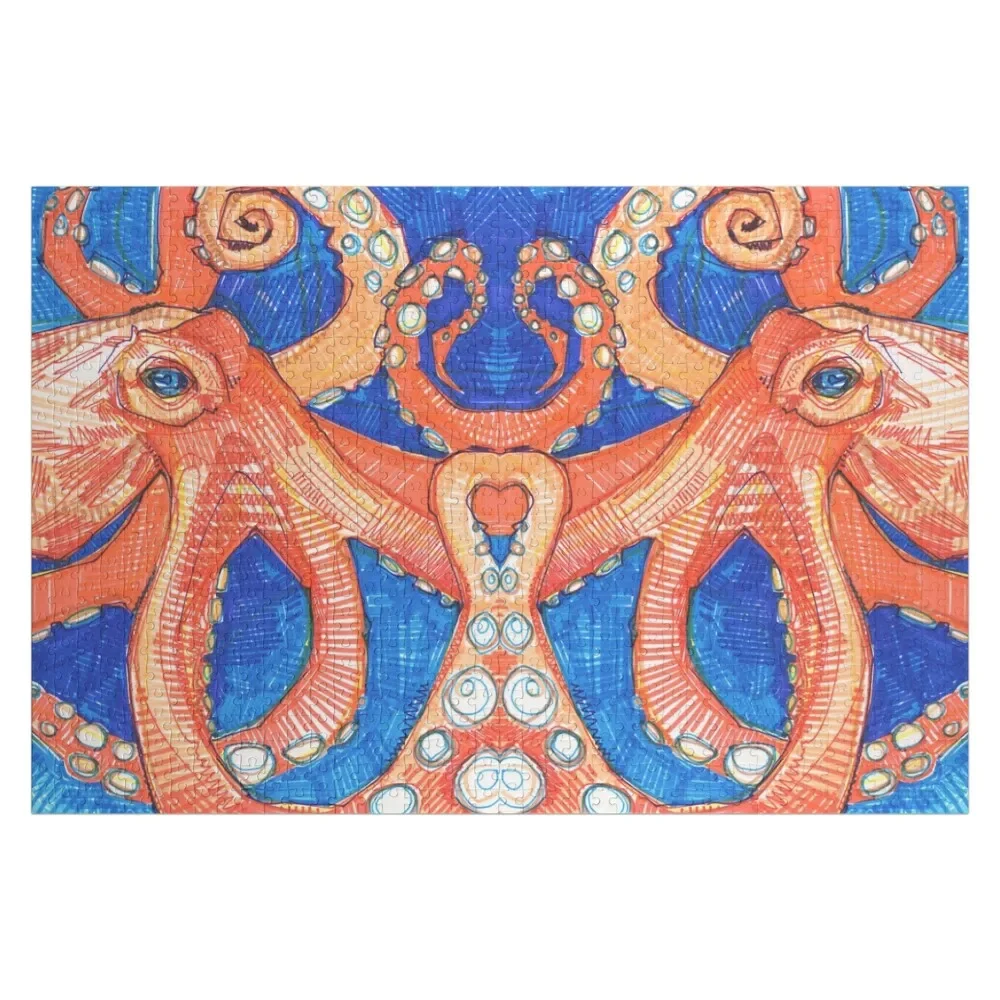 

Octopus Drawing - 2015 Jigsaw Puzzle Wood Adults Customizable Gift Puzzle